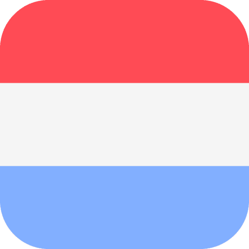 Icône de l'application Wuertschatz aux couleurs du drapeau luxembourgeois